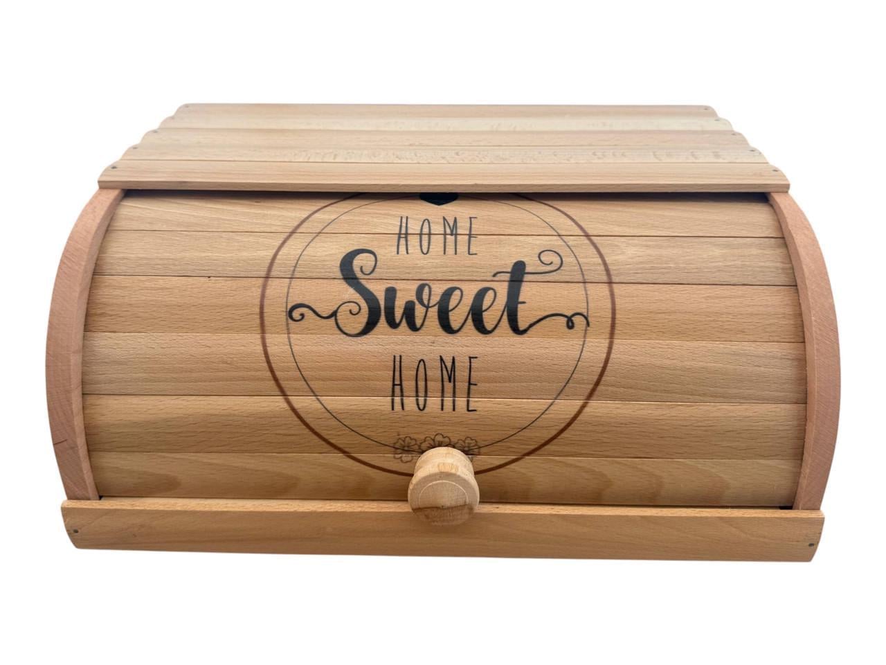 Хлебница деревянная классическая с надписью Home Sweet Home 38х27х17 см (2902034989)