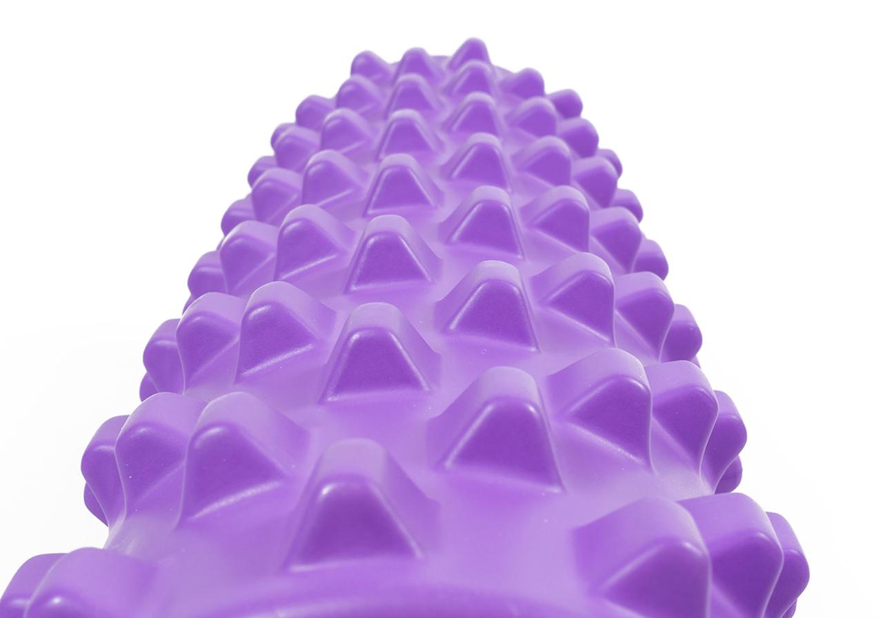 Ролик массажный EasyFit Grid Roller PRO 45 см Фиолетовый - фото 3