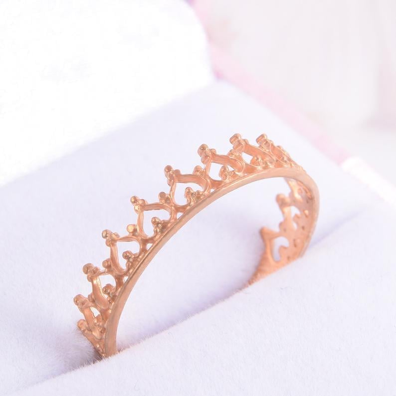 Кільце жіноче корона з червоного золота (2246295563)