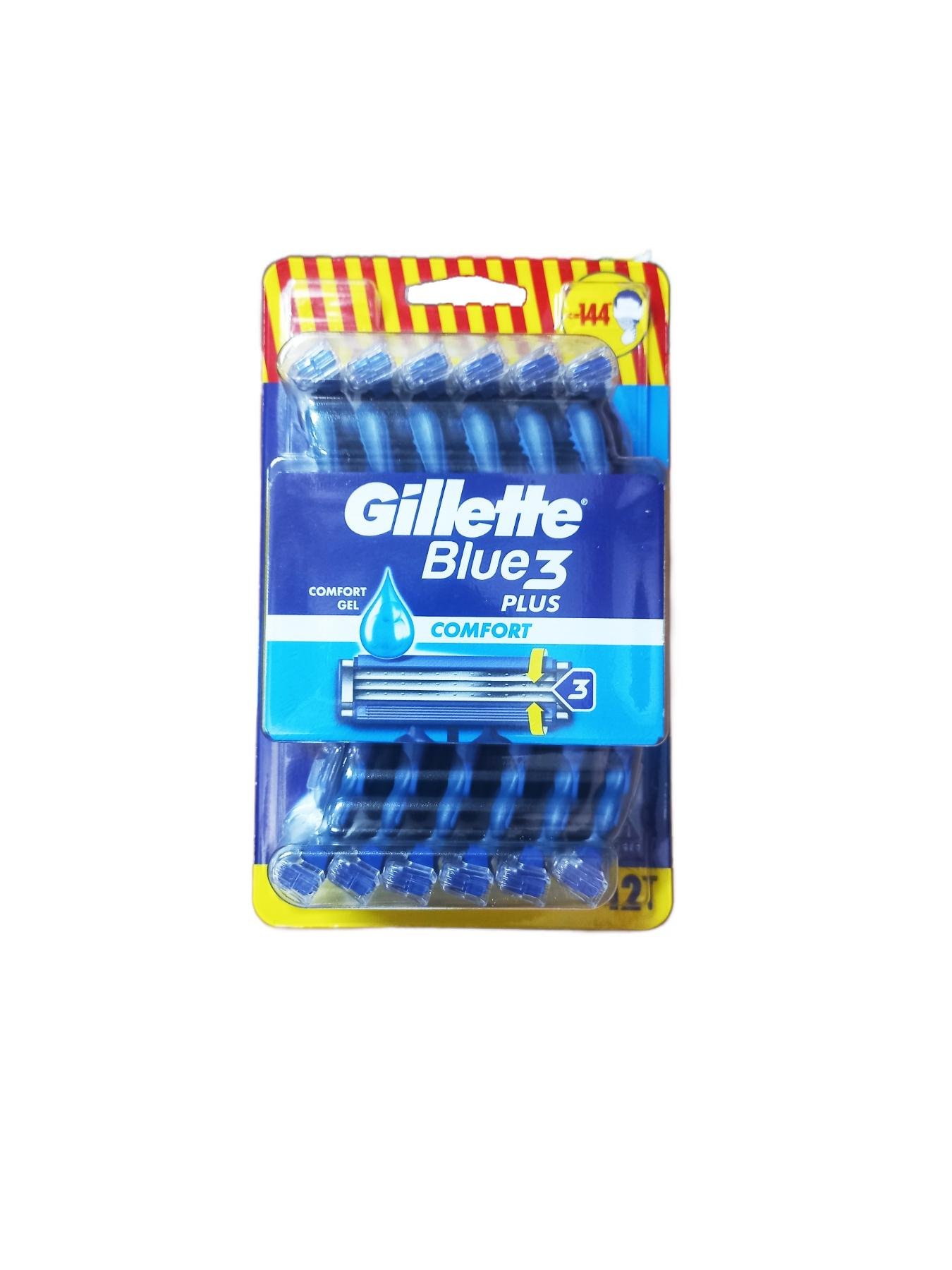 Набор бритвенных станков GILLETTE Blue 3 Plus Comfort 12 шт. (125300)