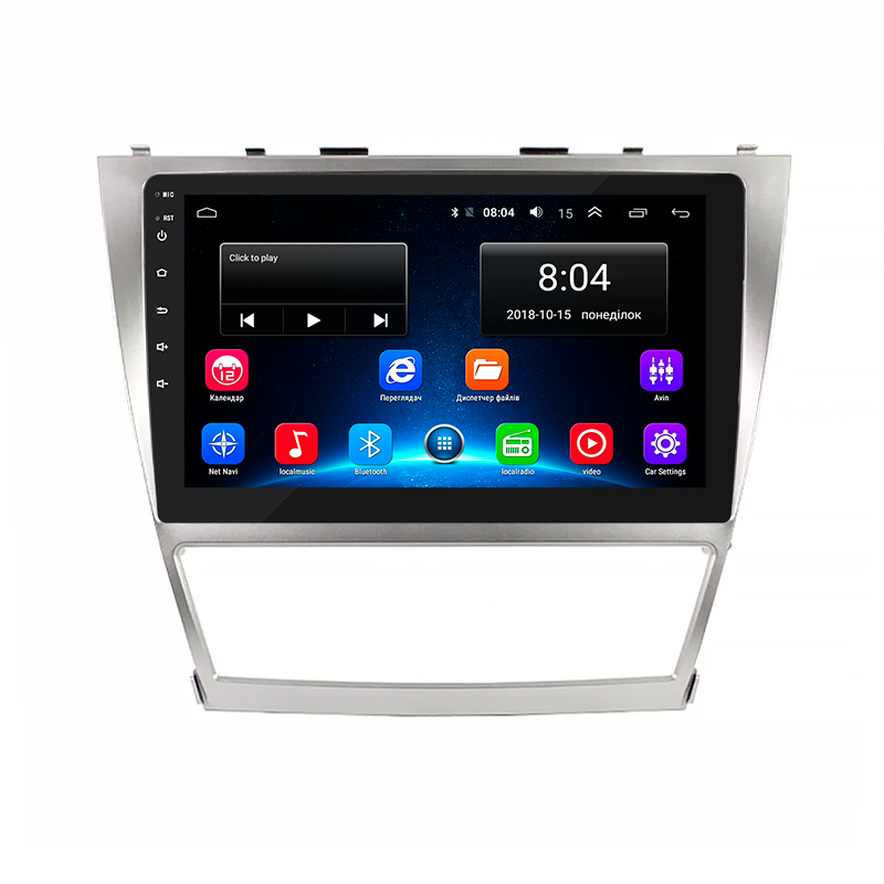 Автомагнітола штатна Lesko для TOYOta Camry VI XV40 рестайлінг 2009-2011 10" 2/32Gb Wi-Fi GPS Base MOB