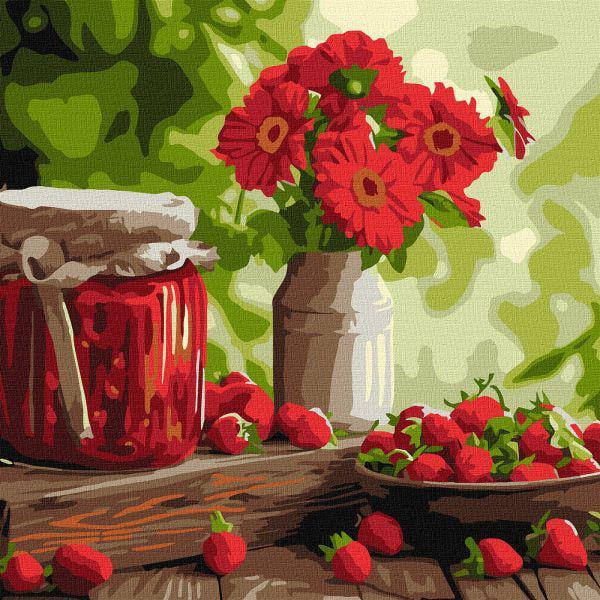 Картина за номерами Ideyka Полуничне варення 40x40 см (Id-KHO5726)