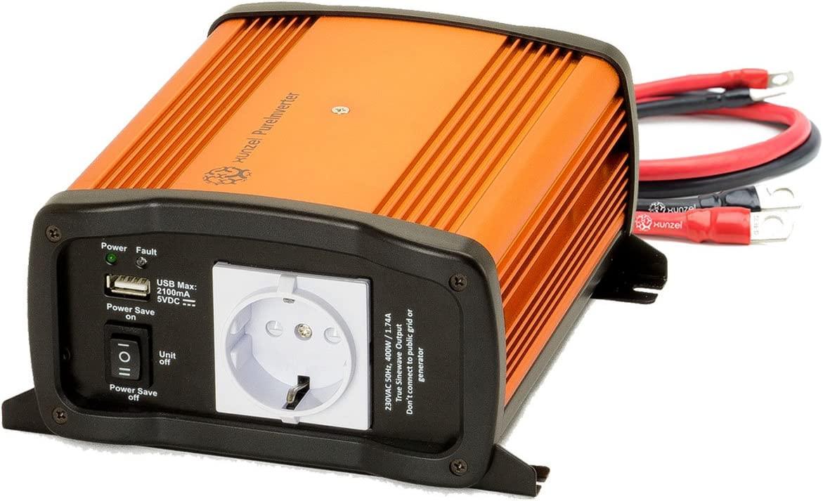 Инвертор Xunzel 400 Вт с чистой синусоидальной волной 12V/2.1A USB XJ400 (24843104)