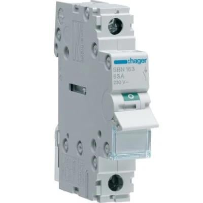 Выключатель погрузки Hager SBN163 1P 63А/230В (00000045878)