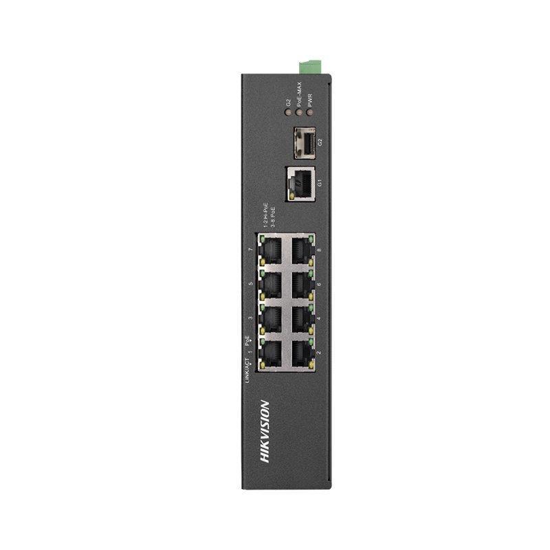 8-портовий некерований POE комутатор Hikvision DS-3T0510HP-E/HS