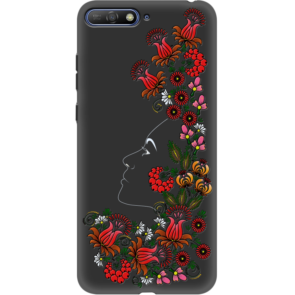 Чехол Boxface Huawei Y6 2018 3D Ukrainian Muse Черный силикон (33371-bk64-34777)
