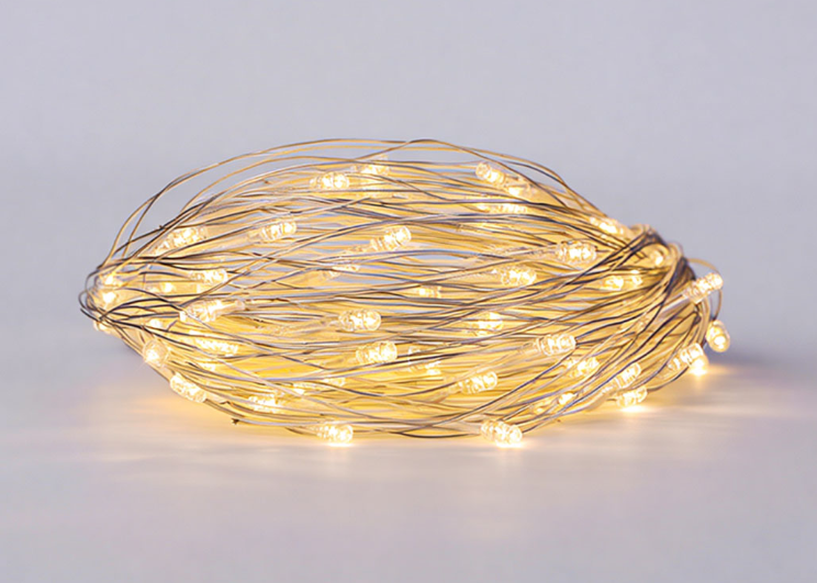 Гирлянда Штора 80 LED 2х2 м прозрачный провод Желтый - фото 3