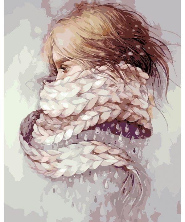 Картина за номерами Art Story Дівчина-зима 40х50 см (AS0196)