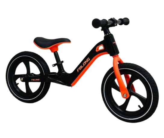 Беговел Maraton надувные колеса 12" Черно-оранжевый (M16)