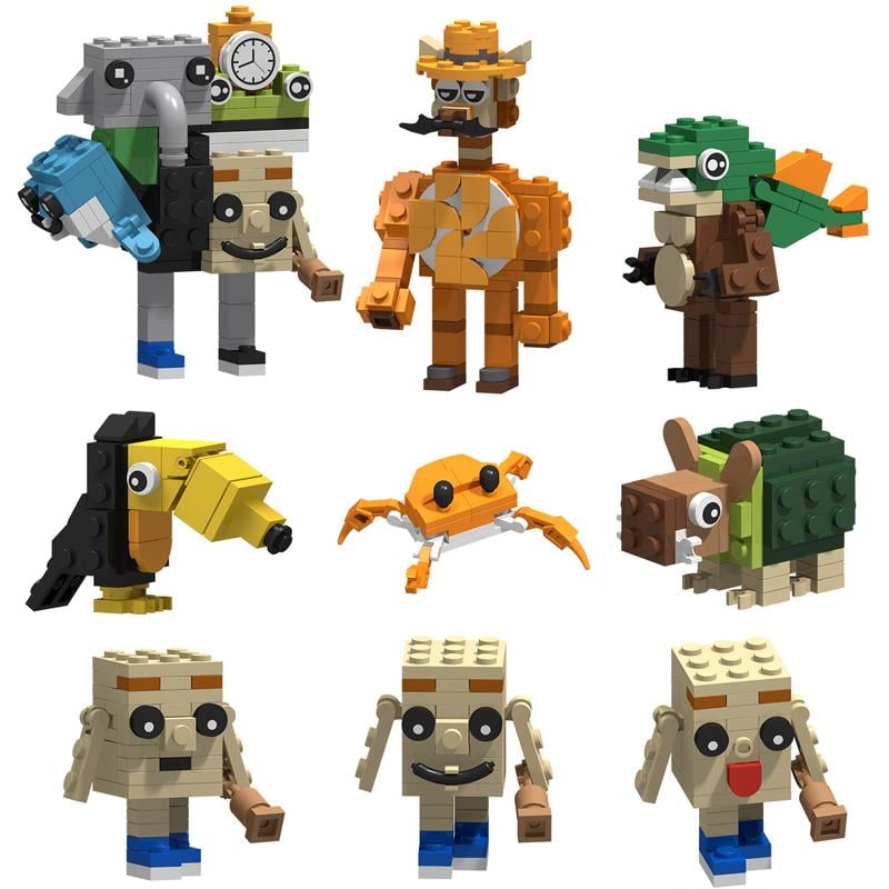 Конструктор детский Роблокс Steal Brainrot Secret 9 персонажей 540 дет. (арт EPC15491M)