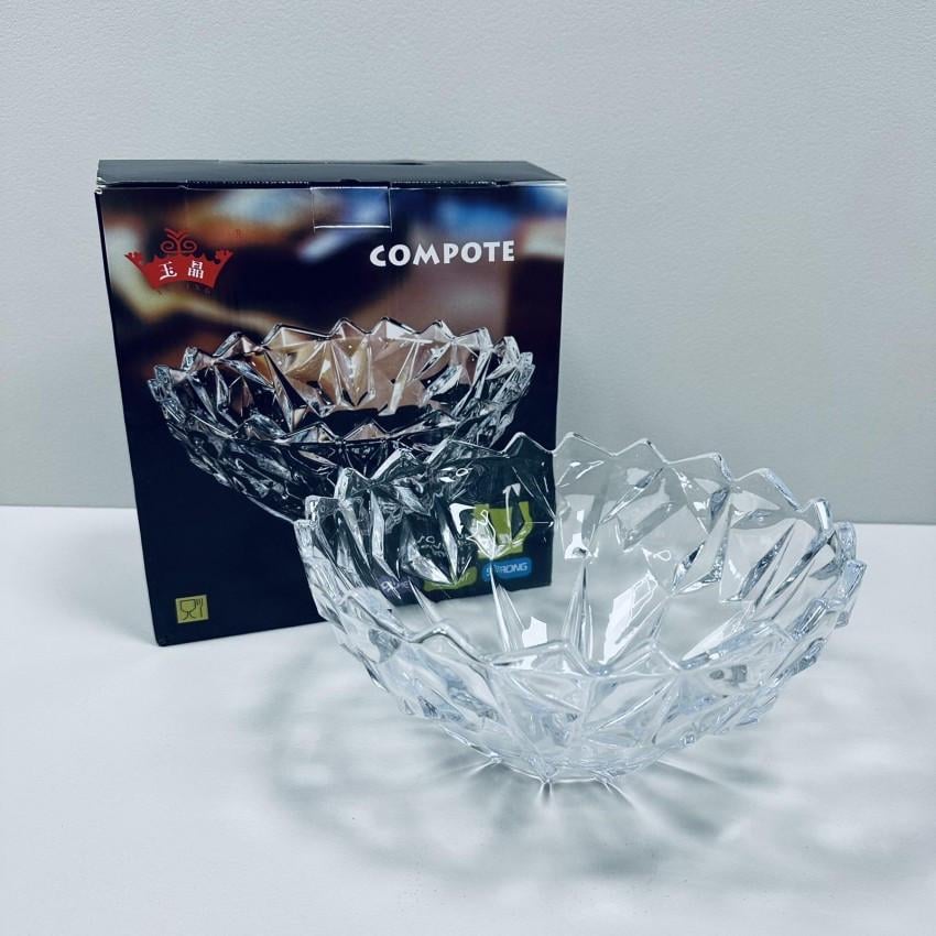 Фруктівниця скляна Yuling GlassWare 8314 24,5 см (2536119735) Фруктівниця скляна Yuling GlassWare 8314 24,5 см (2536119735)