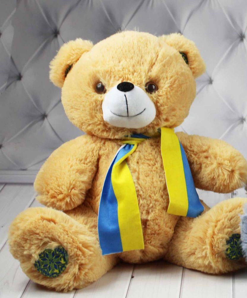 Мягкая игрушка музыкальная Мишка Патриот Копиця 30 см Бежевый