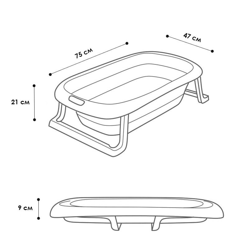 Дитяча ванна складана Bestbaby BD-318 Blue - фото 8