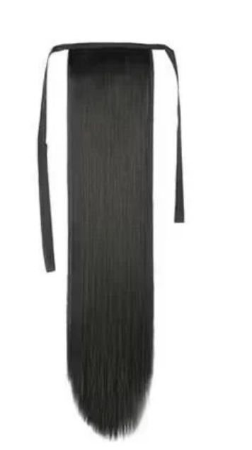 Хвост-парик накладных волос Черный (29059924)