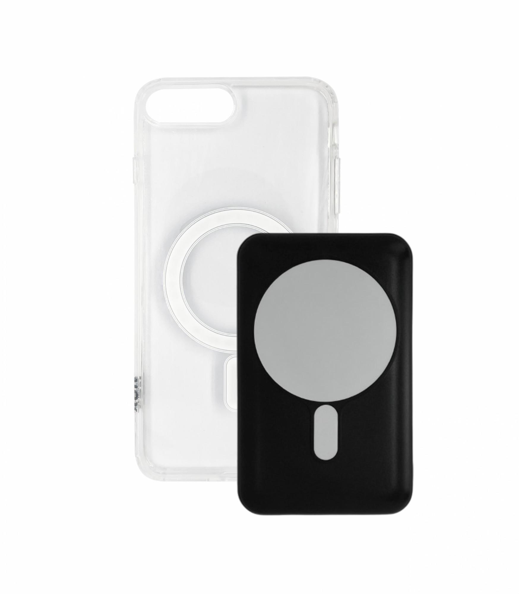 Чехол с беспроводной батареей XON 10000 mAh для iPhone iPhone 7 Plus /8 Plus BatteryCase Прозрачный/Черный (943403135)