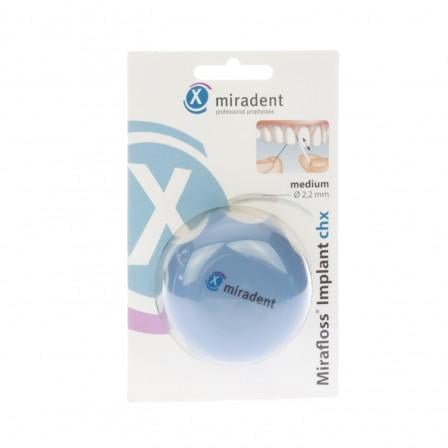 Зубная нить флосс Miradent Mirafloss® lmplant средняя 22 мм 50 шт. (1916)