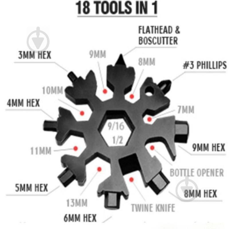 Мультитул отвертка снежинка Snow Flake Wrench Tool - фото 2