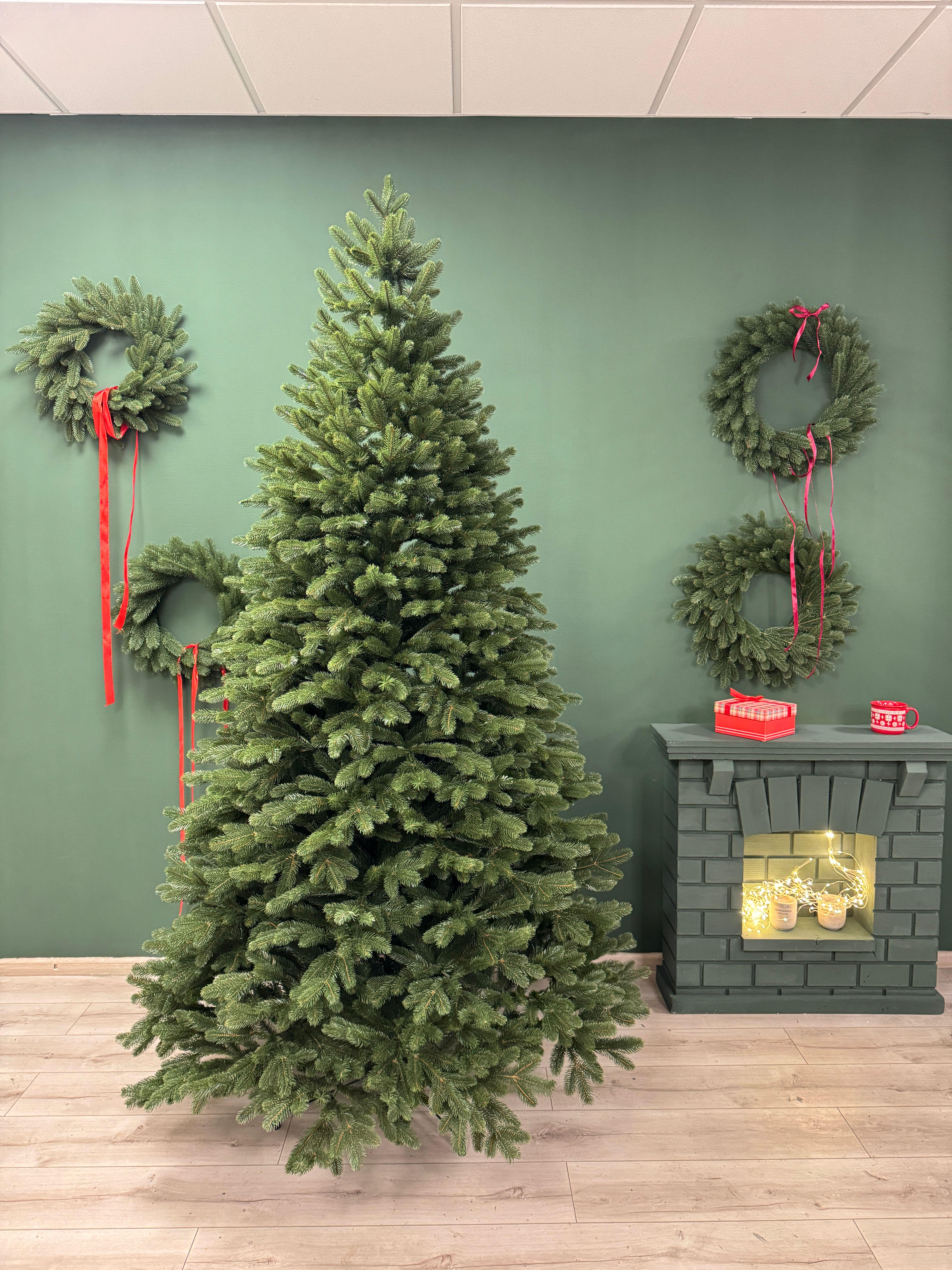 Искусственная елка Гринстоун литая 1,9 м с металлической подставкой Зеленый (2984168204)