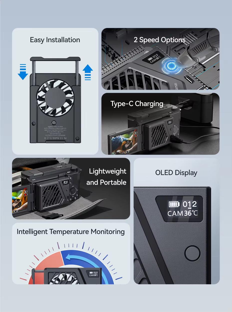 Комплект охолодження Ulanzi CА25 для фотокамер Black (CА25U) - фото 5 Комплект охолодження Ulanzi CА25 для фотокамер Black (CА25U) - фото 5
