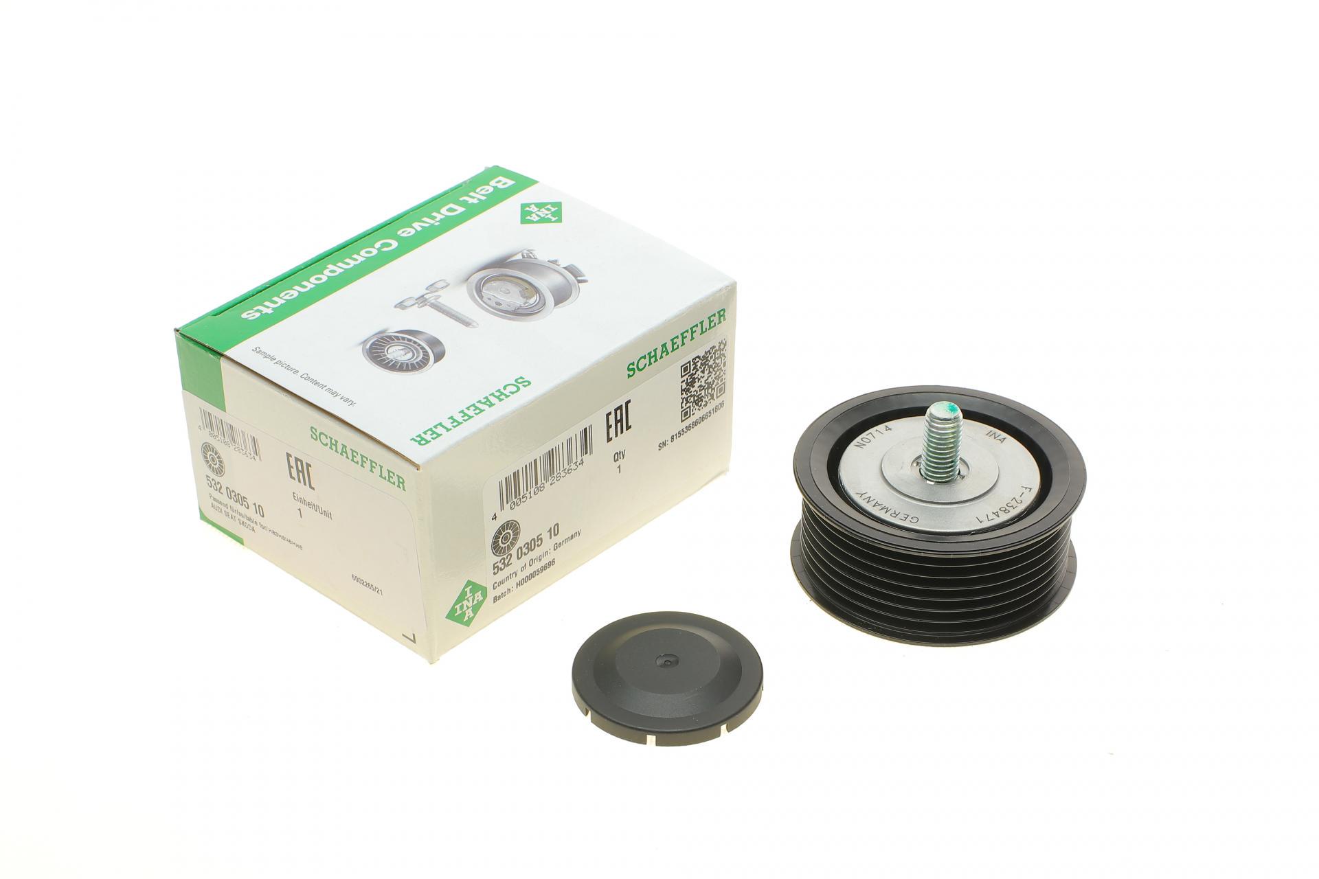 Ролик генератора INA Audi A8/VW Passat 4.0/6.0 W12 01-паразитный 75х30 мм (532 0305 10 INA)