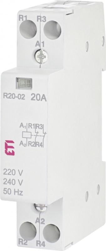 Контактор импульсный ETI R 20-02 2P 20А 2NC AC (2461230)