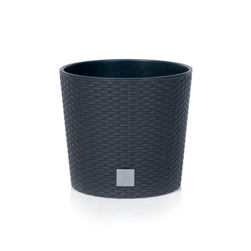 Горщик для квітів Prosperplast Rato круглий 2в1 250 мм Антрацитовий