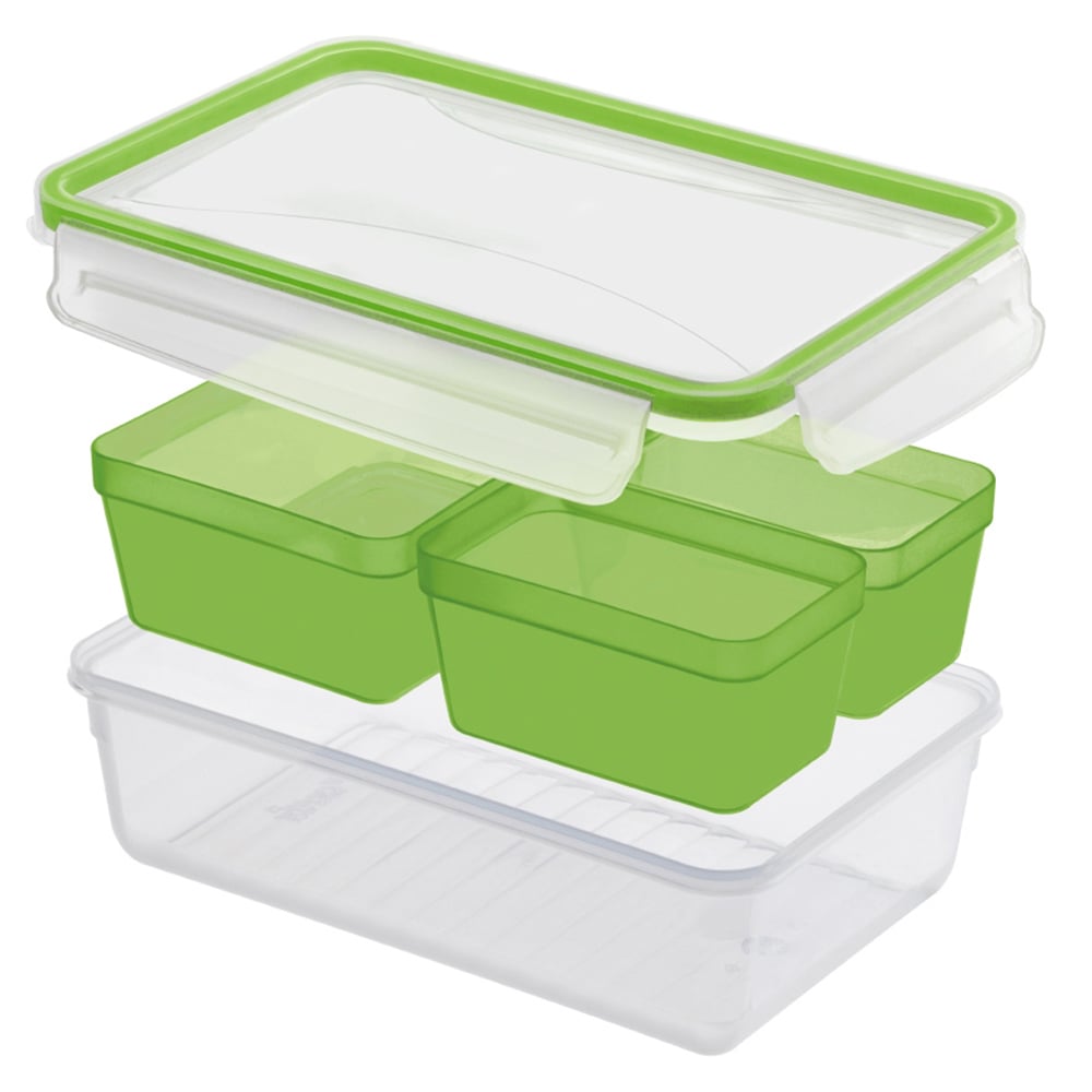 Контейнер пищевой для морозильной камеры Rotho Clic&Lock 1,5 л с разделителями