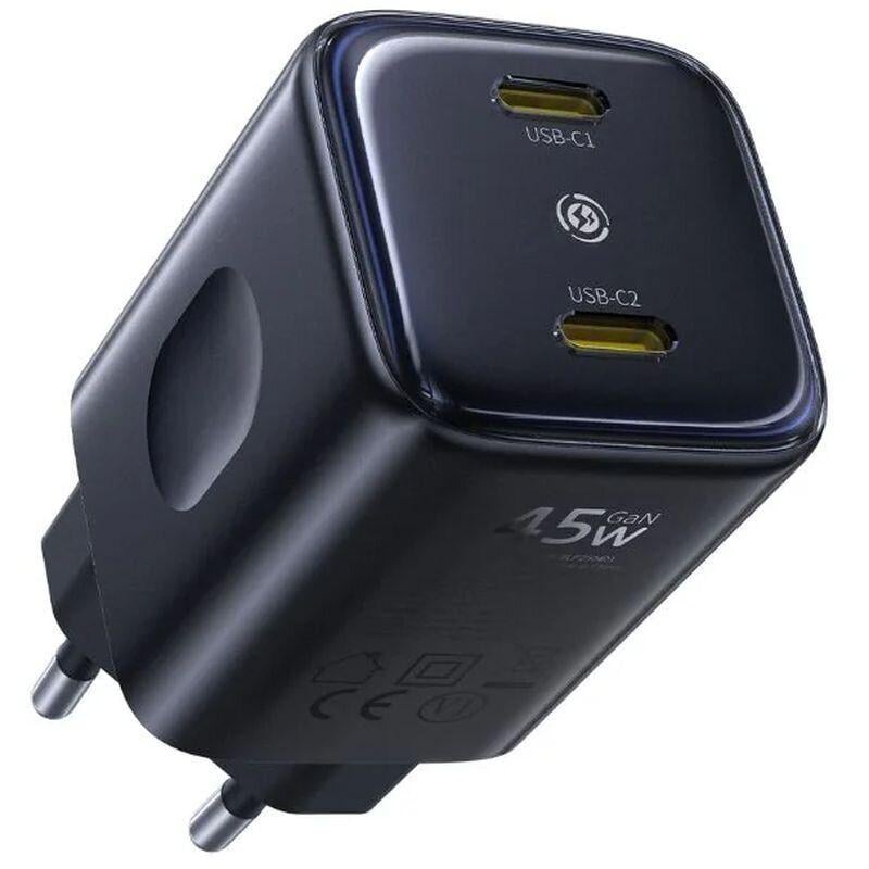Зарядное устройство сетевое BASEUS PicoGo AN13 Fast Charger 2Type-C 45W E0121F00 Black