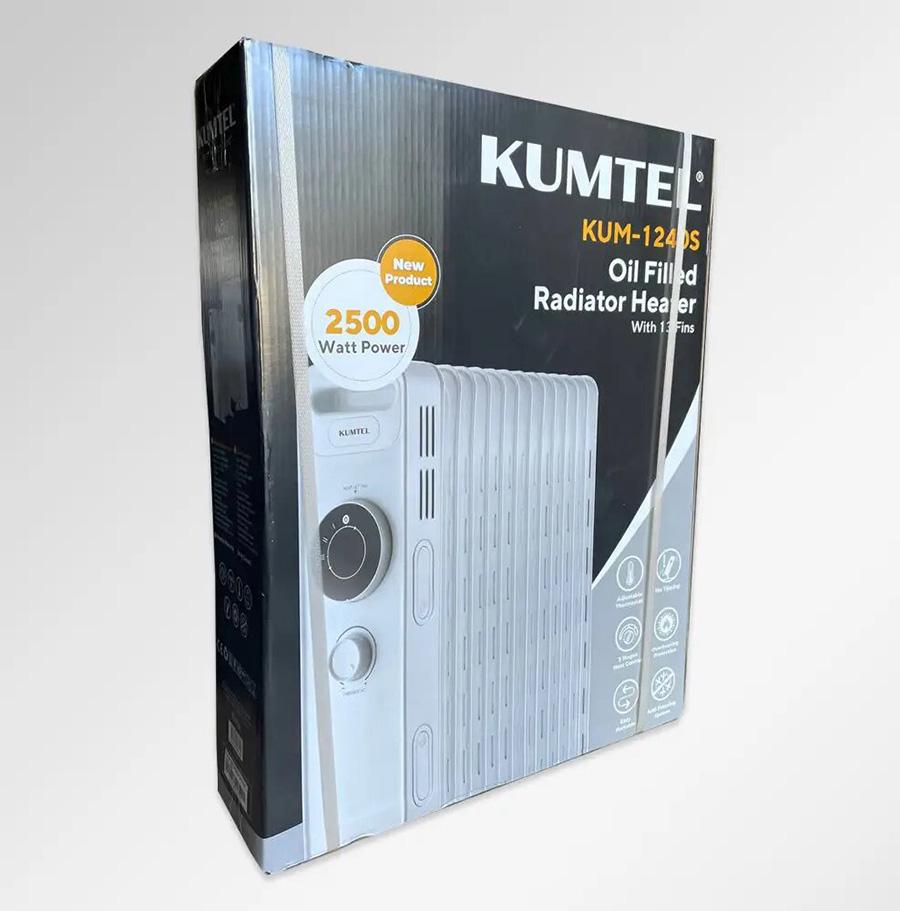 Масляный радиатор Kumtel Kum-1240S 2500 Вт 13 секций Белый - фото 2