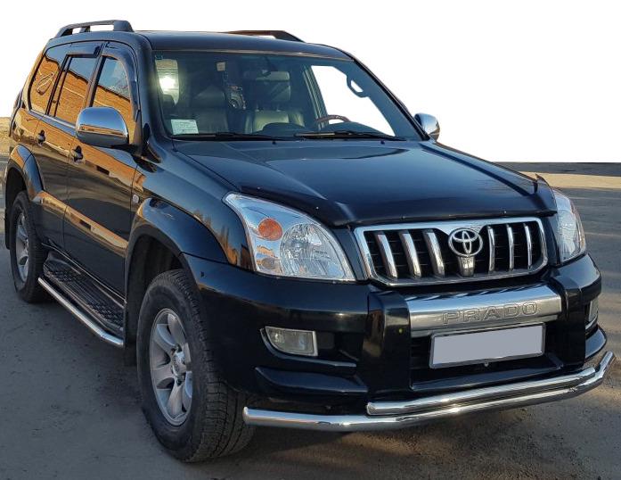 Передняя дуга ST014 60/42 мм CAN для Toyota Land Cruiser Prado 120 нержавеющая сталь Хром