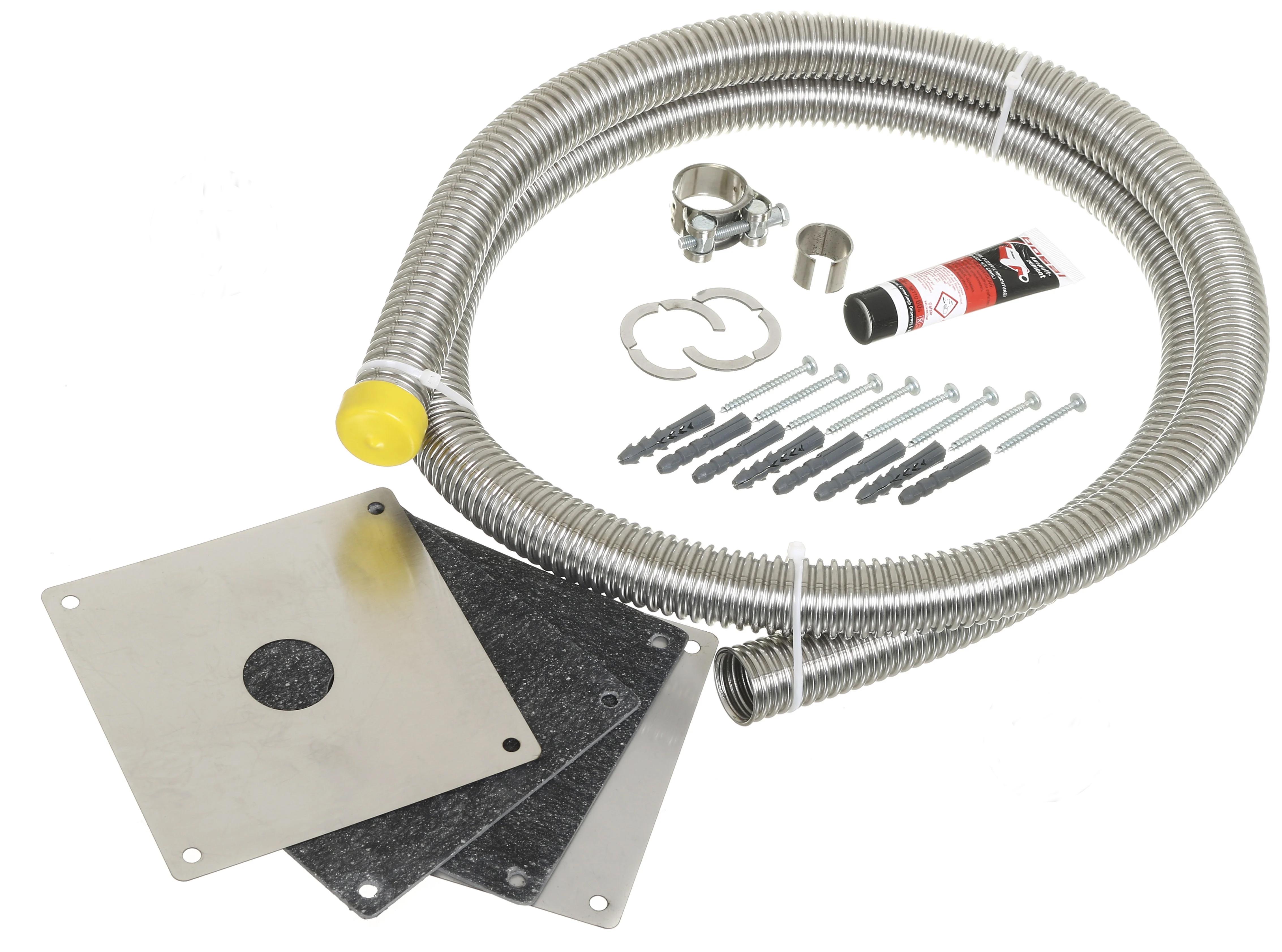 Комплект для отвода выхлопных газов электрогенераторов ED025201 из нержавеющей стали до 400-500°C