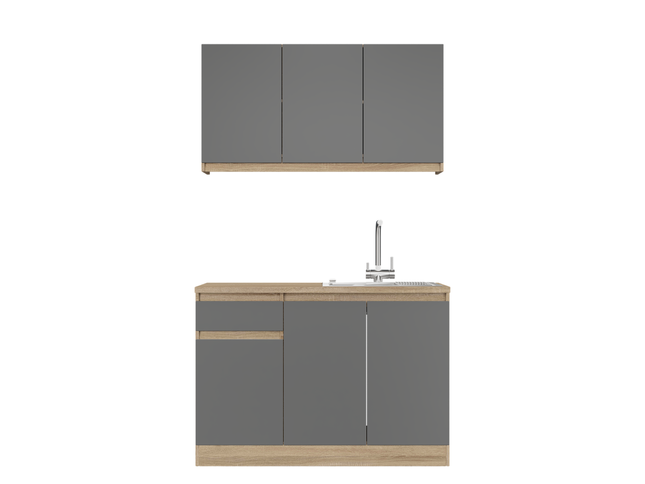 Комплект кухні К-5 Еверест Еко зі стільницею 1,2 м Сонома/Графітовий (ЕК-25022) - фото 4 Комплект кухні К-5 Еверест Еко зі стільницею 1,2 м Сонома/Графітовий (ЕК-25022) - фото 4