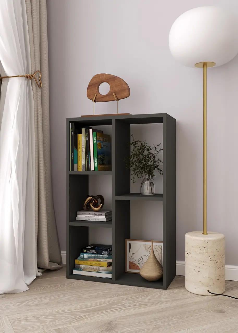 Стелаж для книг та декору 496х806х230 мм Антрацит ((FP-35))