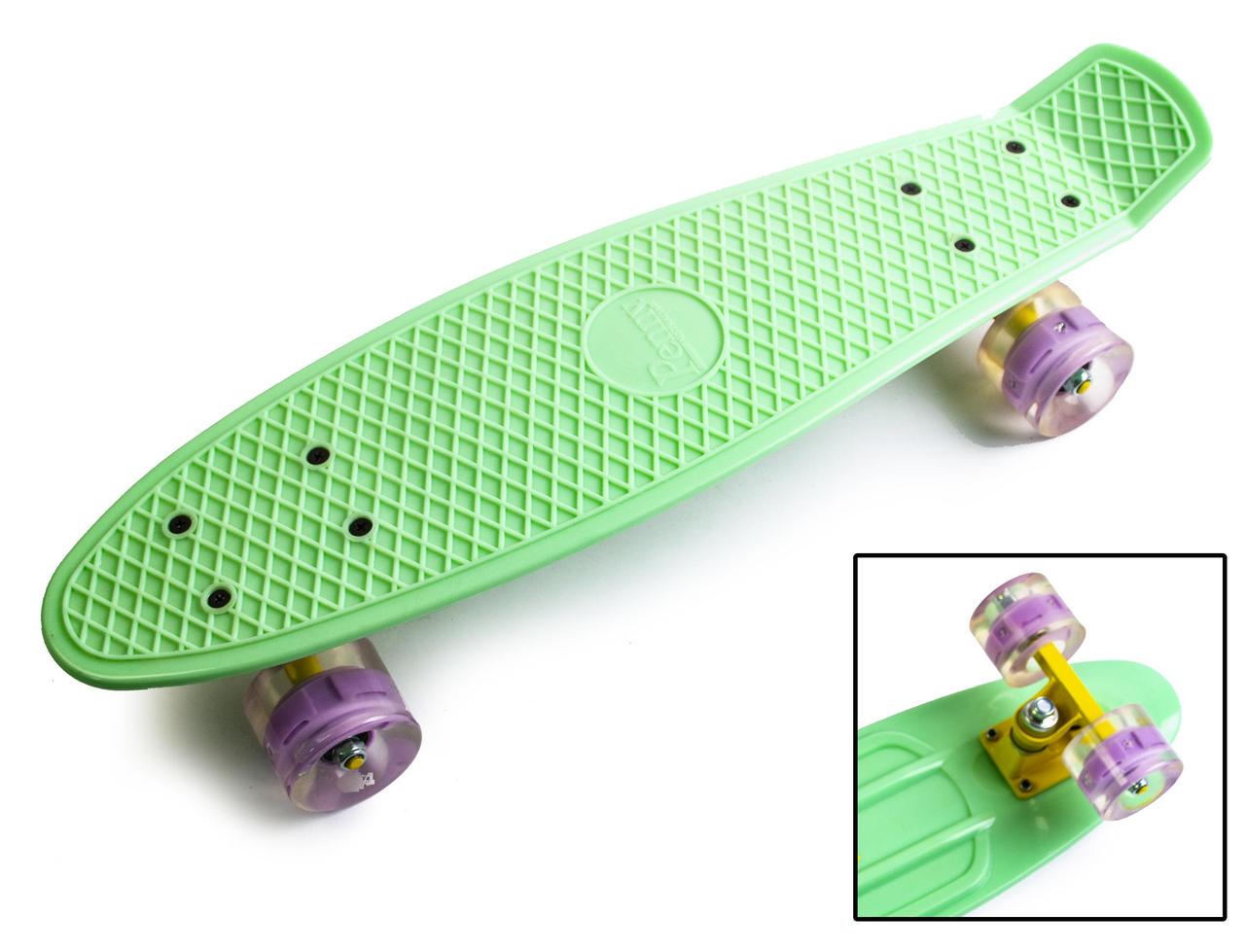 Пенниборд 22" светящиеся колеса Мятный (1497515666) - фото 2 Пенниборд 22" светящиеся колеса Мятный (1497515666) - фото 2