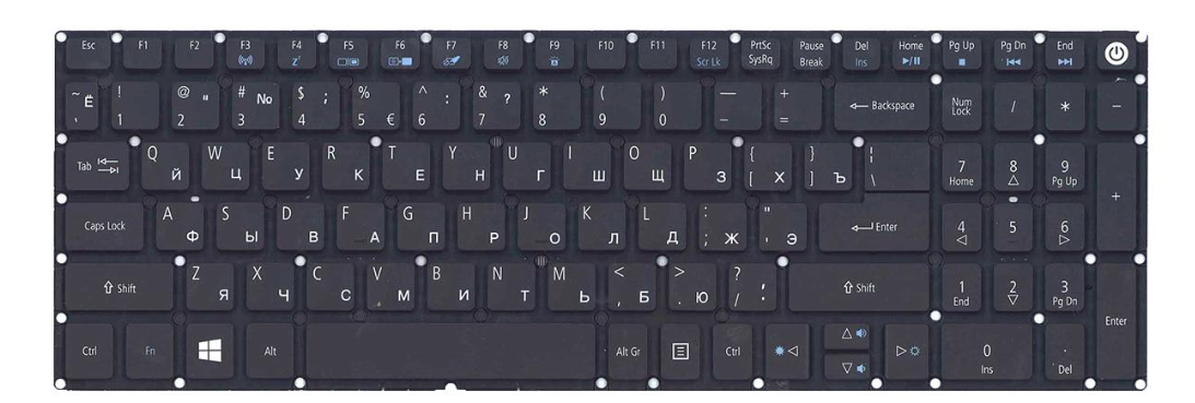 Клавиатура для ноутбука Acer Aspire A515-51K подсветка клавиш (NK.I1517.007)