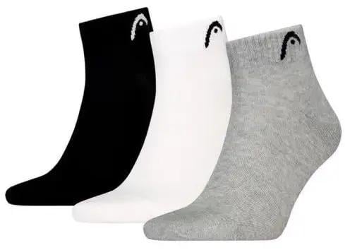 Шкарпетки чоловічі Head ALL SPORTS TRAINING QUARTER 3P р. 43-46 Сірий/Білий/Чорний (701229017-004 43-46)