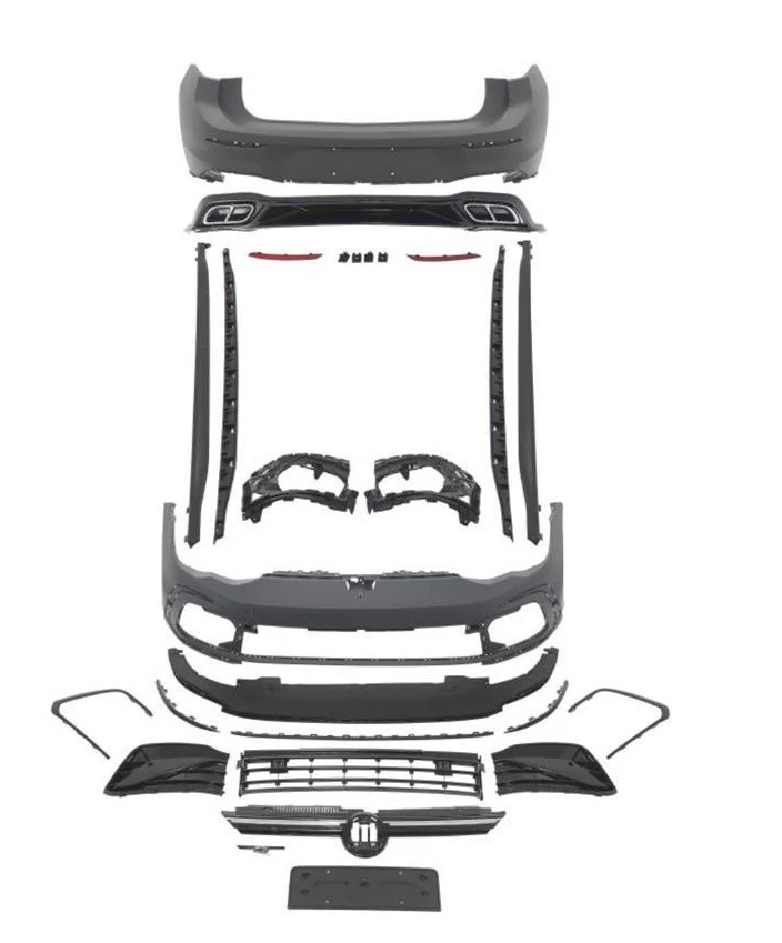 Комплект обвесов R-Line GT Tuning для Volkswagen Golf 8 пластик под покраску