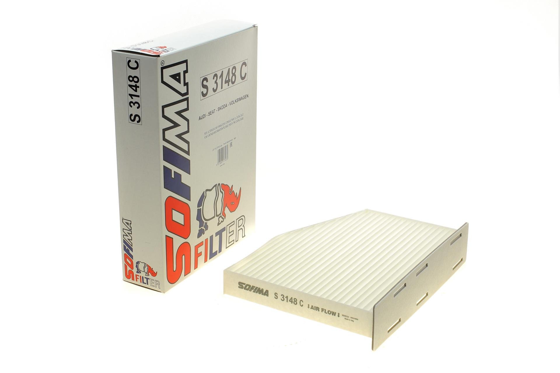 Фільтр салону SOFIMA для Audi A3/Q3/Skoda Octavia/SuperB/VW Caddy/Golf/Passat/Touran 03- (S 3148 C)
