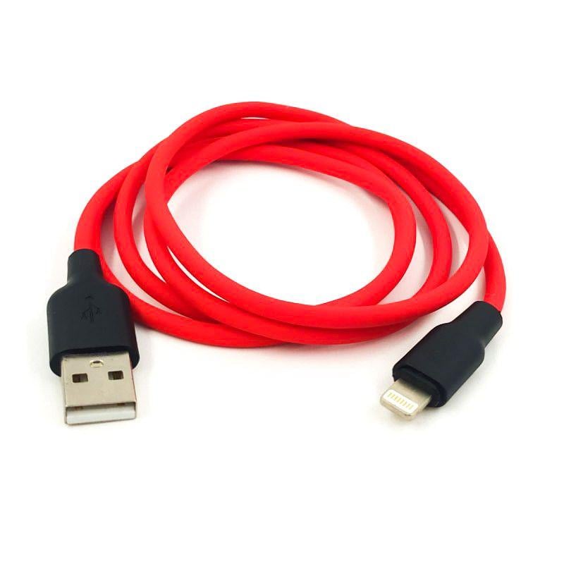 Кабель силиконовый Hoco X21 сверхпрочный USB Lightning Red (17417)