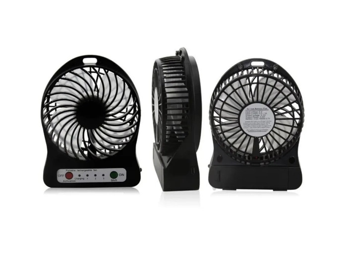 Вентилятор Mini Fan XSFS-01 з акумулятором 18650 Чорний (14424690) - фото 2