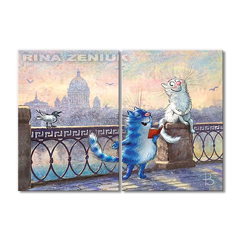 Модульная картина Чтение стихов 2 модуля 80x120 см