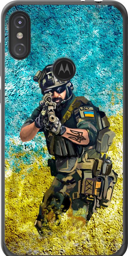 Чехол на Motorola One Power Воин ЗСУ (5311t-1588-42517)