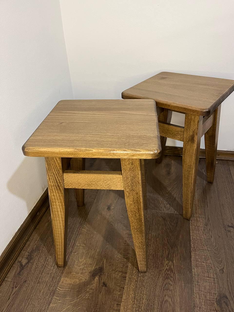 Комплект табуретів з твердим сидінням 45х30х30 см 2 шт. Бук/Горіх (0074) - фото 4 Комплект табуретів з твердим сидінням 45х30х30 см 2 шт. Бук/Горіх (0074) - фото 4