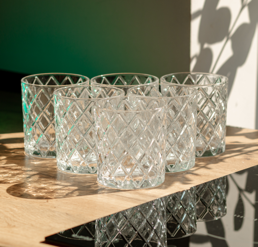 Набір склянок для віскі 6 шт. по 320 мл із товстого скла Прозорий - фото 4 Набір склянок для віскі 6 шт. по 320 мл із товстого скла Прозорий - фото 4