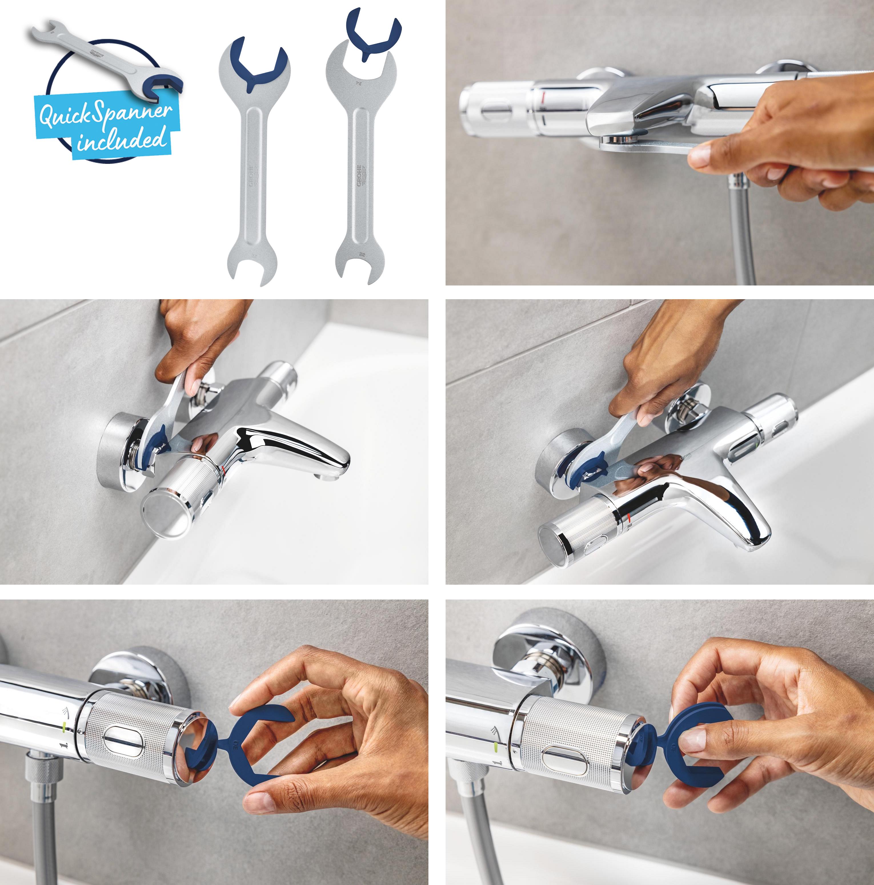 Душова система з термостатом Grohe QuickFix Vitalio Start 26677001 Хром (215018) - фото 15