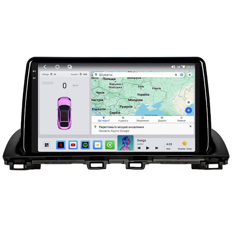 Автомагнитола штатная Lesko 4G/QLED/360°/CarPlay/GPS/Wi-Fi для Mazda 3 III BM 2013-2017 4/64Gb 9" (2322681712)