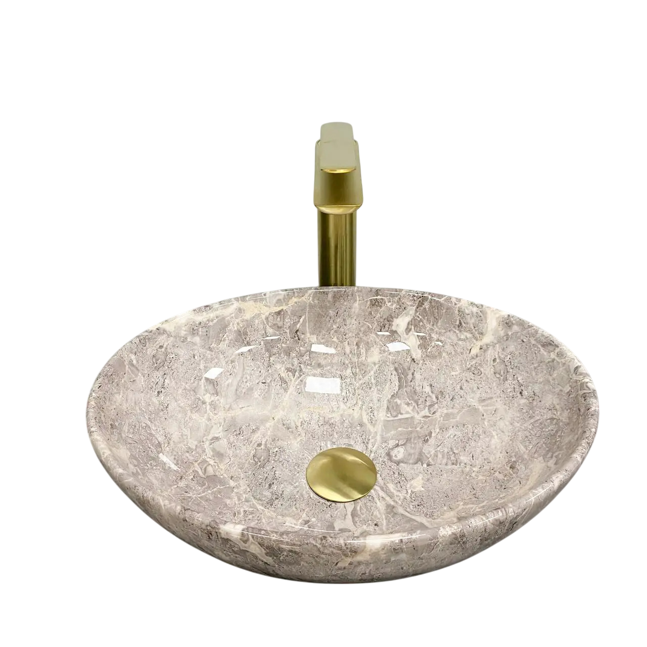 Раковина накладная VBI Parma овальная 335x415 мм Grey Stone Glossy (RM-VBI-011018)