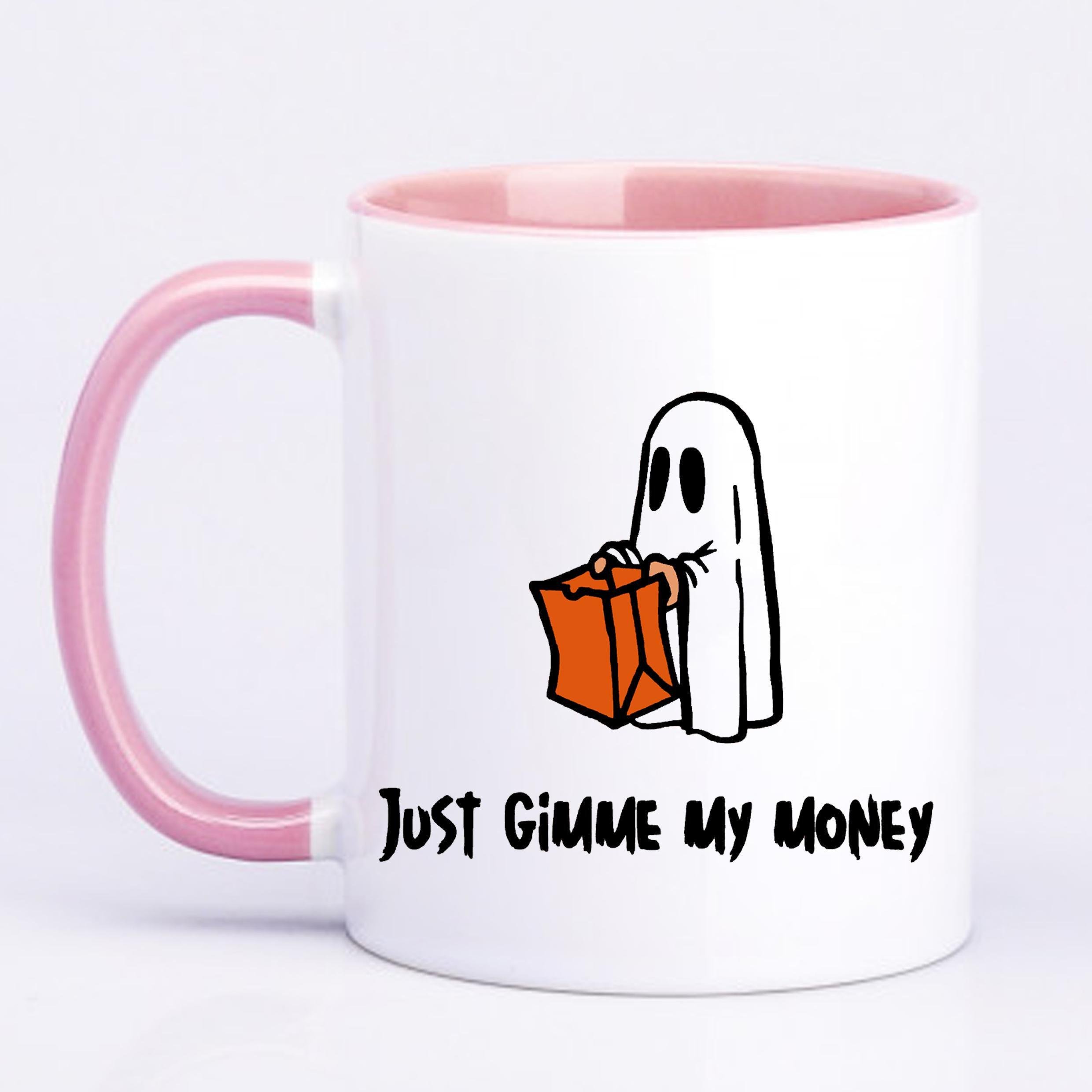 Чашка с печатью Just gimme my money 330 мл Розовый (20974) - фото 1
