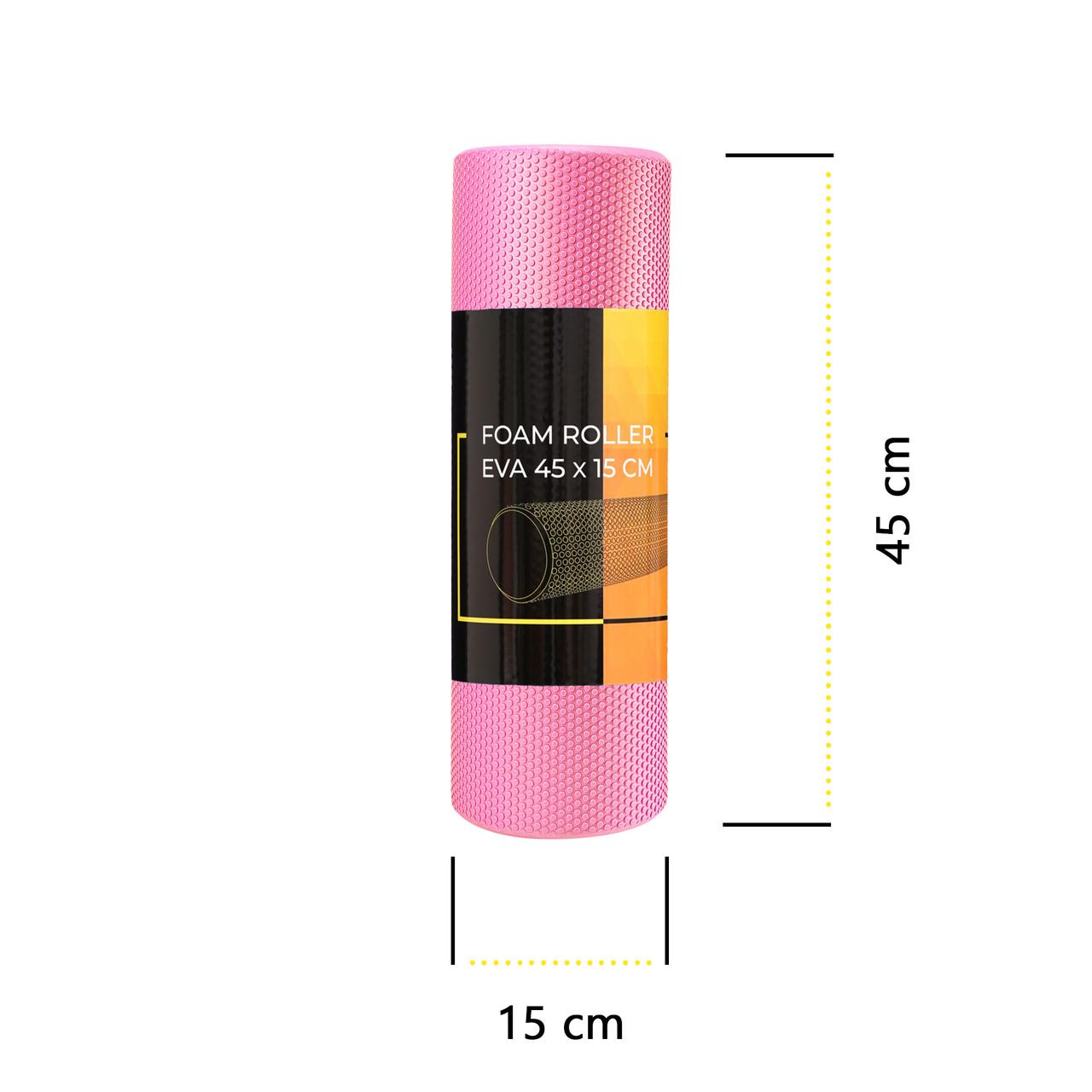 Массажный ролик Cornix EVA+ 45х15 см Pink (XR-0303) - фото 6 Массажный ролик Cornix EVA+ 45х15 см Pink (XR-0303) - фото 6