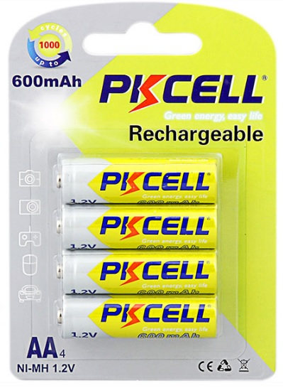 Акумулятор NiMH PKCELL AA 600 mAh 1,2V 4 шт. (YUT_V2819) Акумулятор NiMH PKCELL AA 600 mAh 1,2V 4 шт. (YUT_V2819)